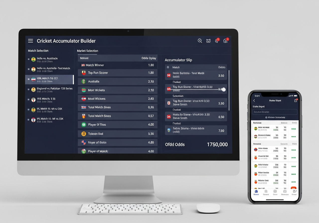 Cricket accumulator builder templates for Indian betting apps